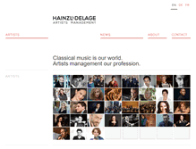Tablet Screenshot of hainzl-delage-artists-management.com